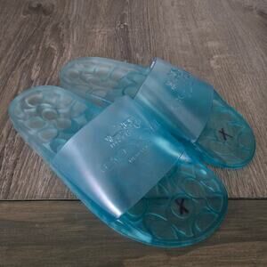Coach Ulyssa Clear Blue Pool Slides  size 9